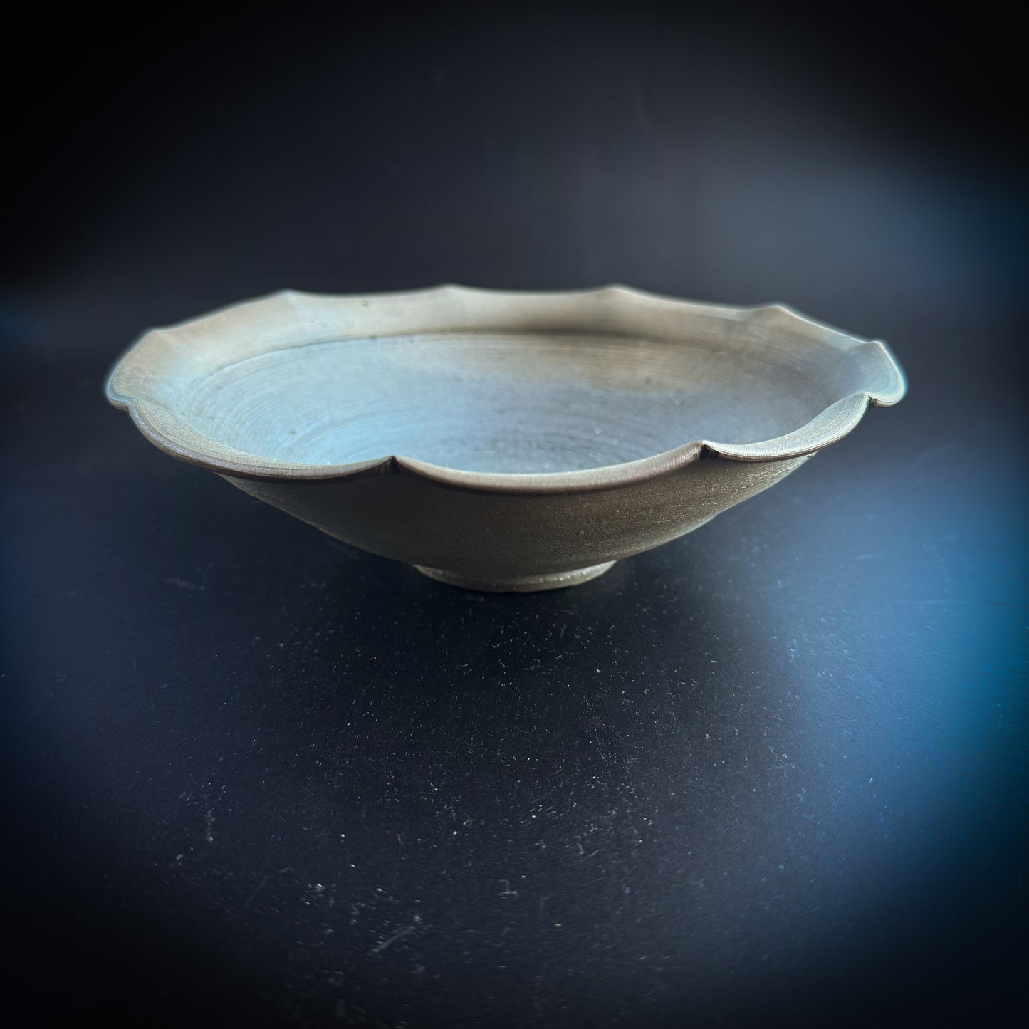 野口悦士  輪花皿