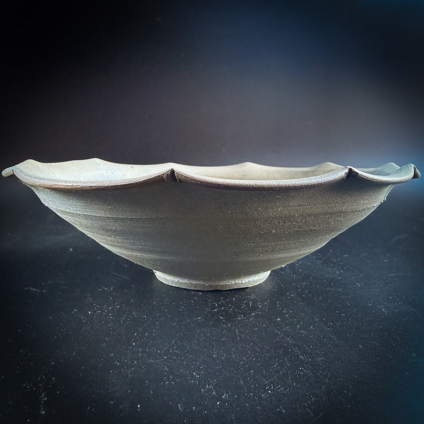 野口悦士  輪花皿