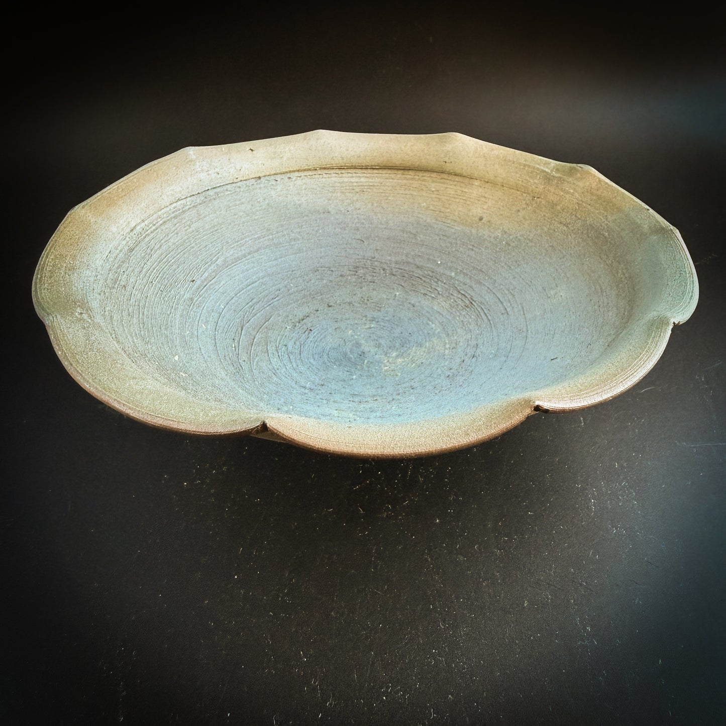 野口悦士  輪花皿